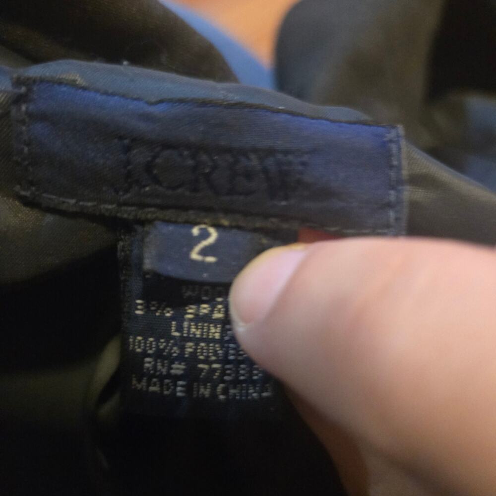 Tailored Wool Blazer Charcoal Gray Size 2 - image 3